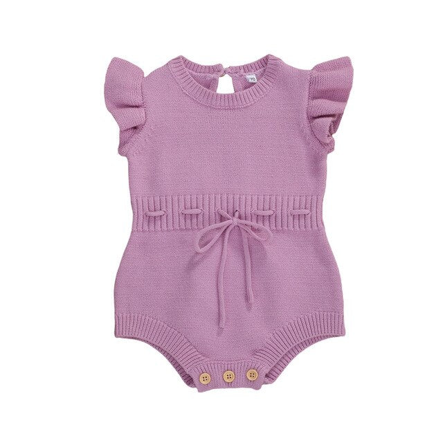 Baby Girls Knitted Romper (Age 12m-3yrs) Purple