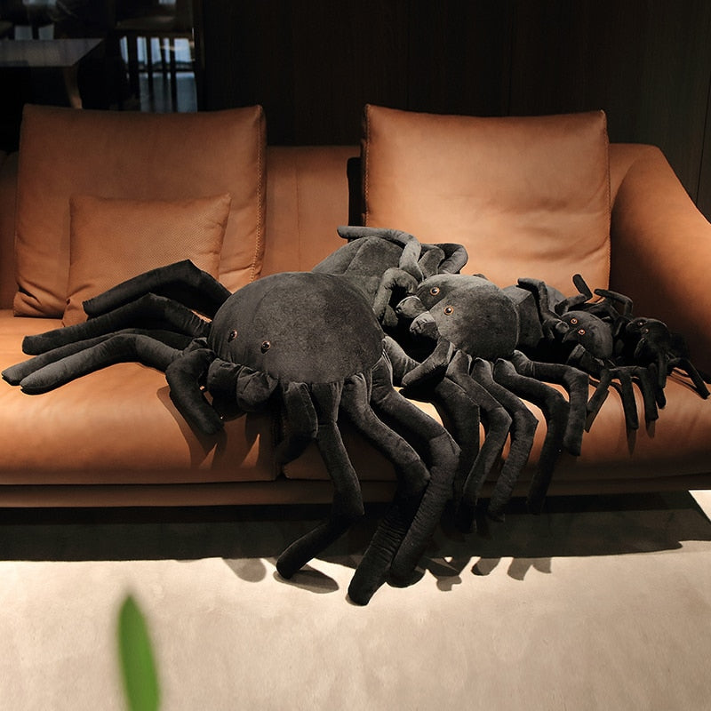 Large Plush Black Spider Stuffed Pillow Toy 20cm-80cm