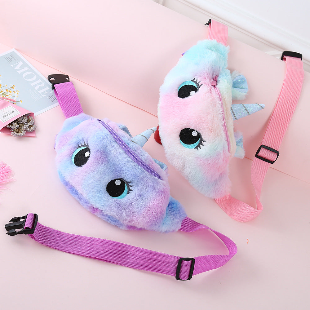 Kids Plush Unicorn Bum Bag