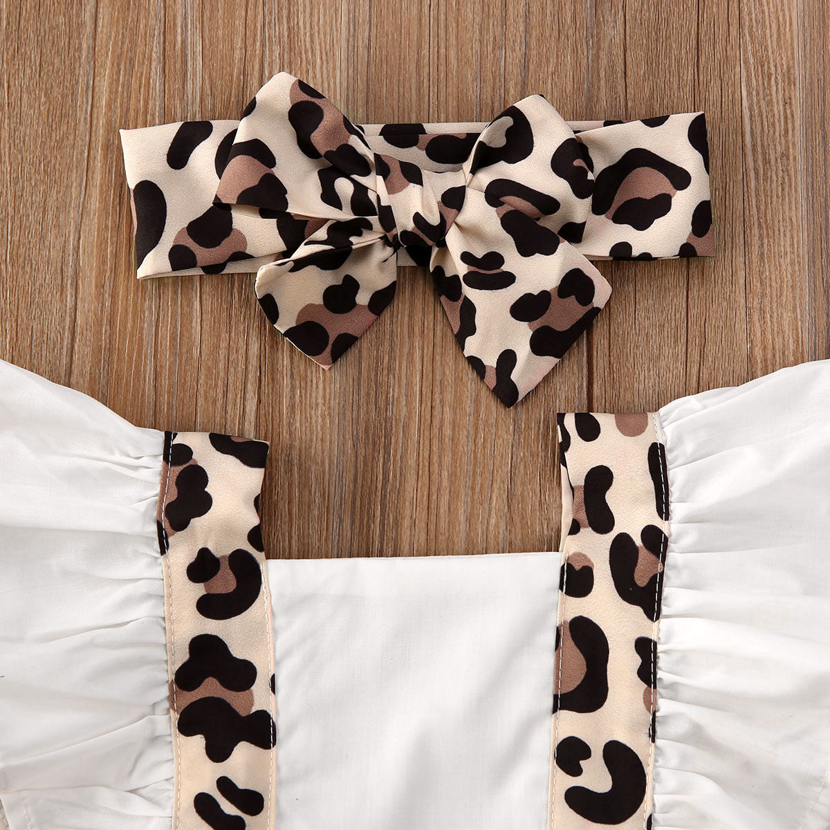 Baby Girls Leopard Romper & Headband Set (Age Newborn-24M)