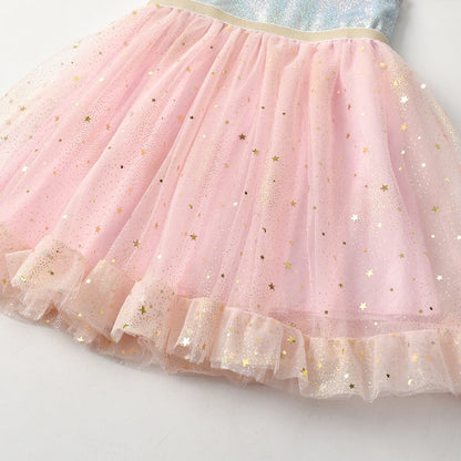 Girls Pink Tulle Dress (Age 3Y-8Y)