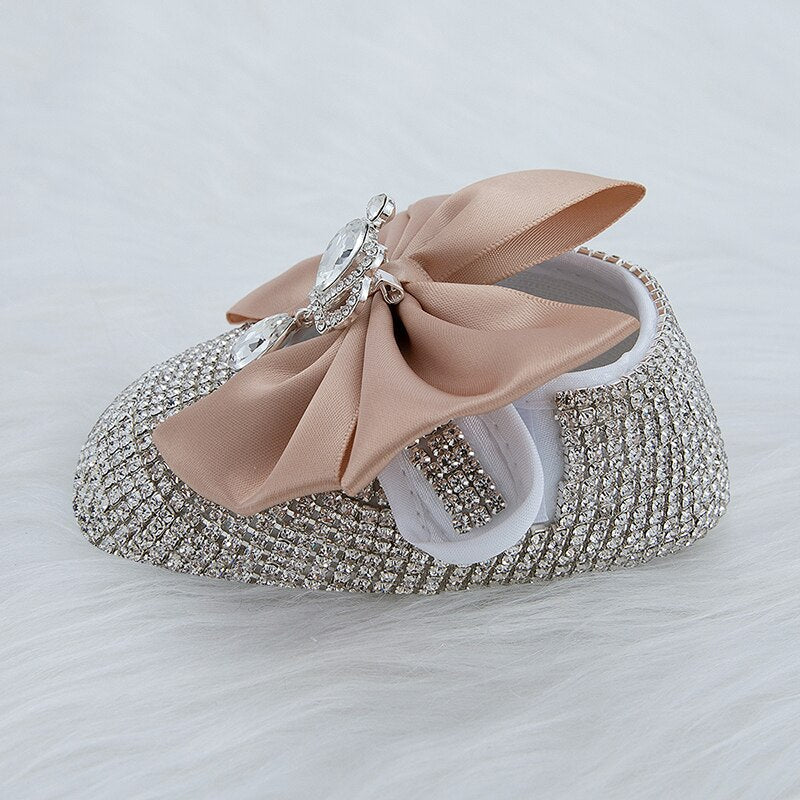 Baby Girls Rhinestone Embellished Shoes & Headband (Newborn - 18M)