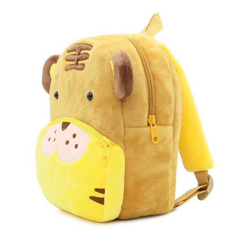 Kids Plush Tiger Backpack Yellow