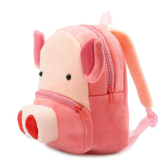 Kids Plush Pig Backpack Pink