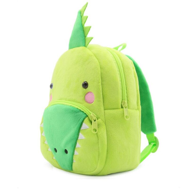 Kids Plush Crocodile Backpack Green