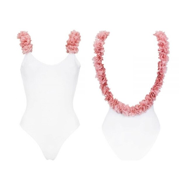 Mommy & Me Backless Swimsuit (Mother & Daughter) White