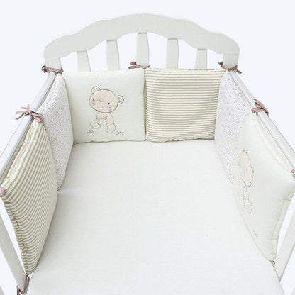 Baby Crib & Cot Bumper Set - 6 Pack Bear