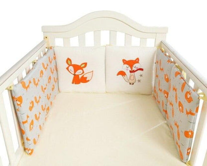 Baby Crib & Cot Bumper Set - 6 Pack Fox