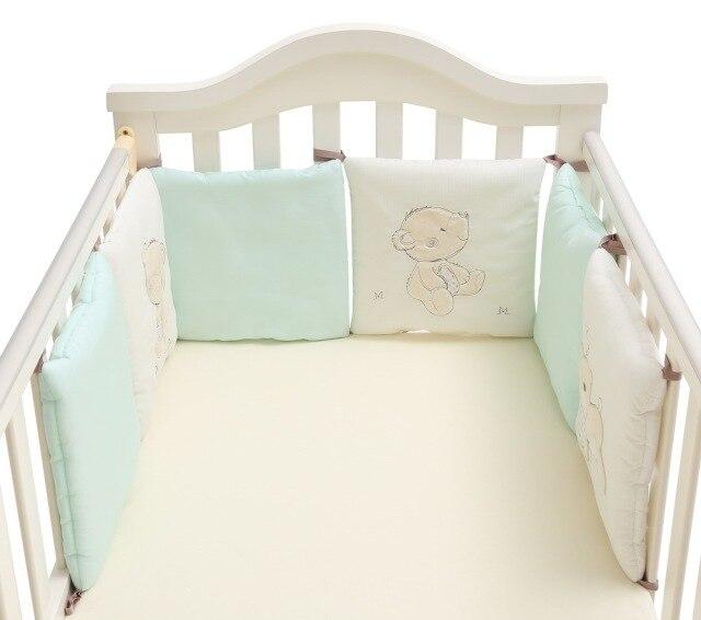 Baby Crib & Cot Bumper Set - 6 Pack Three Bears