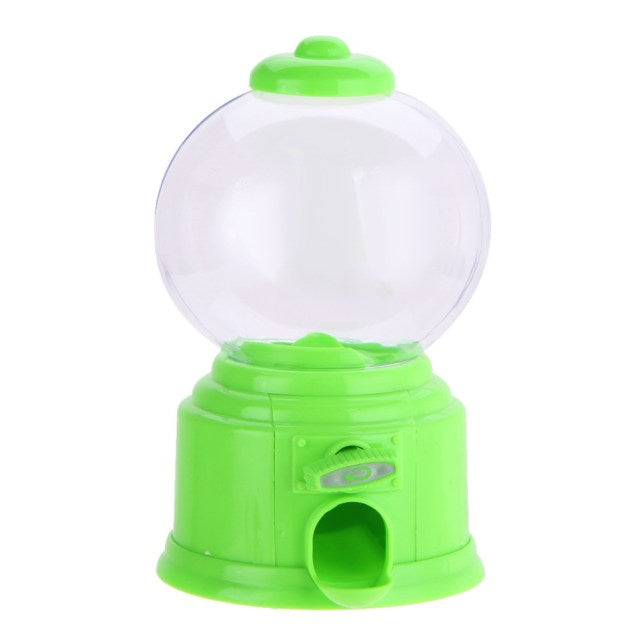 Mini Candy Gumball Dispenser Machine green