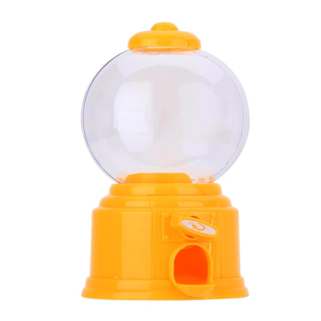 Mini Candy Gumball Dispenser Machine Yellow