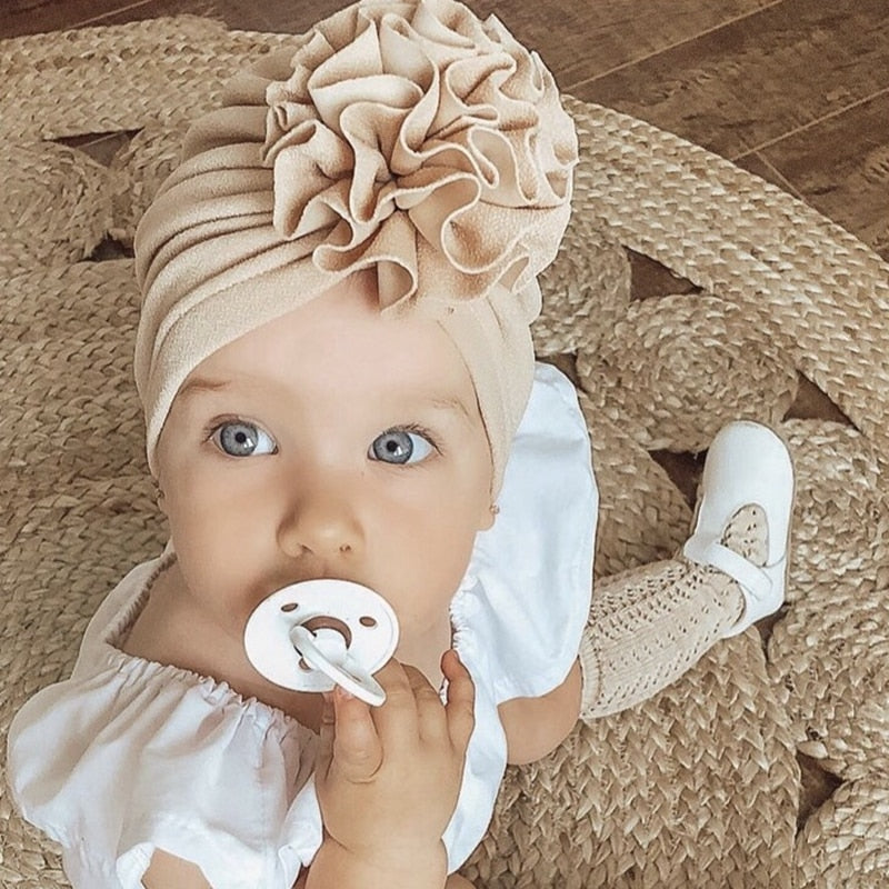 Baby Girl Ruffle Turban Hat (Age 6M-18M)