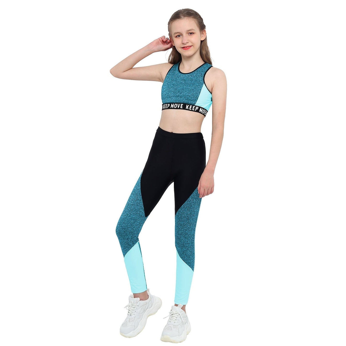 Girl Tank Top & Legging Set (Age 4-16yrs) Blue