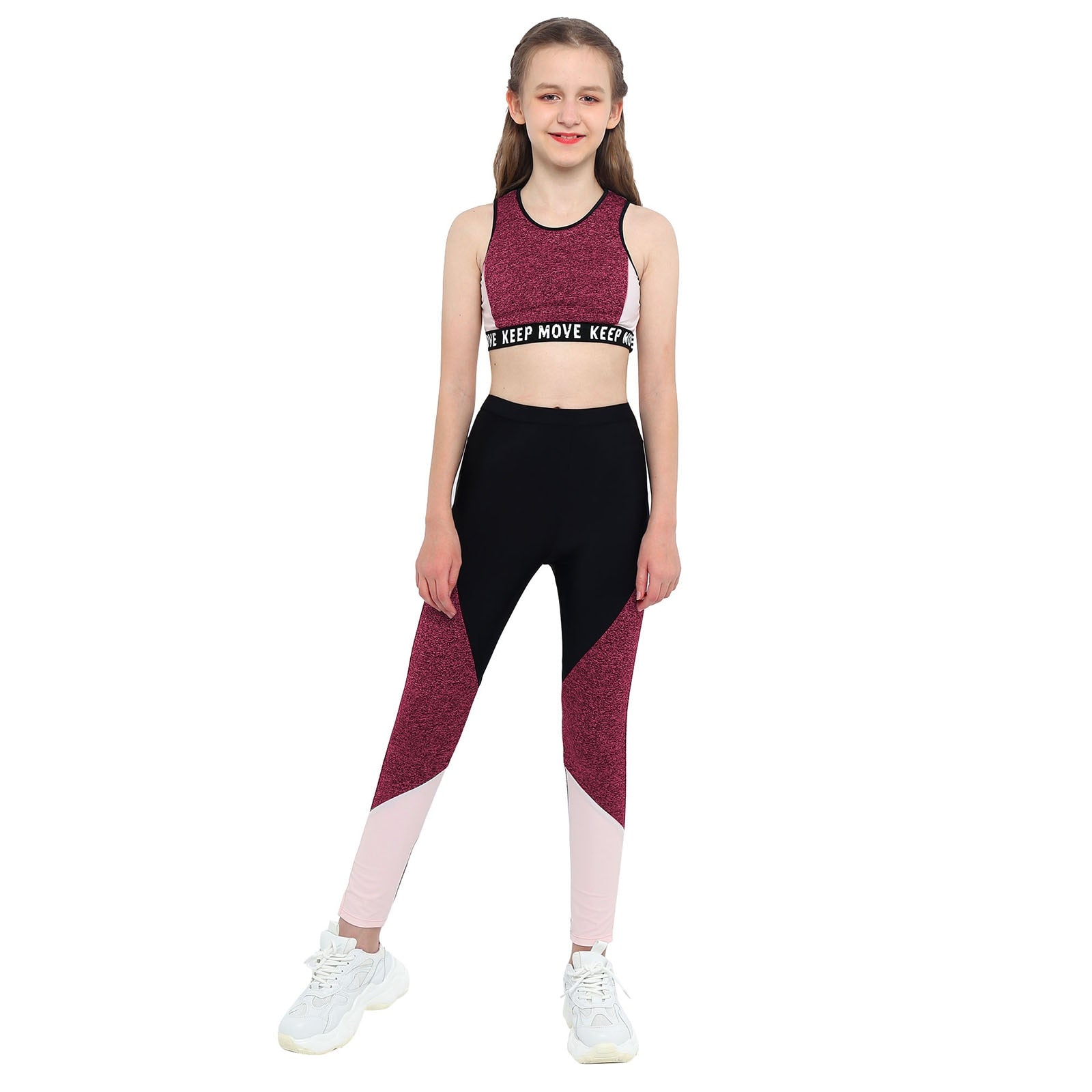 Girl Tank Top & Legging Set (Age 4-16yrs) Red