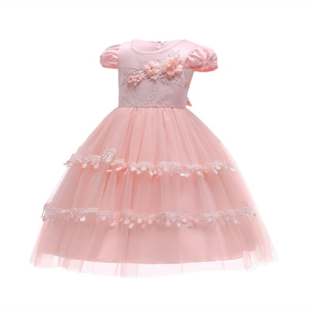 Girls Layered Tulle Dress (Age 12M-10YRS) Pink