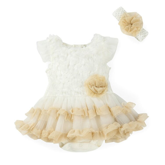 Baby Girls Ruffle Tutu Romper Dress (Age 3m-18m)