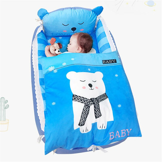 Baby Portable Crib Travel Bed - With Pillow