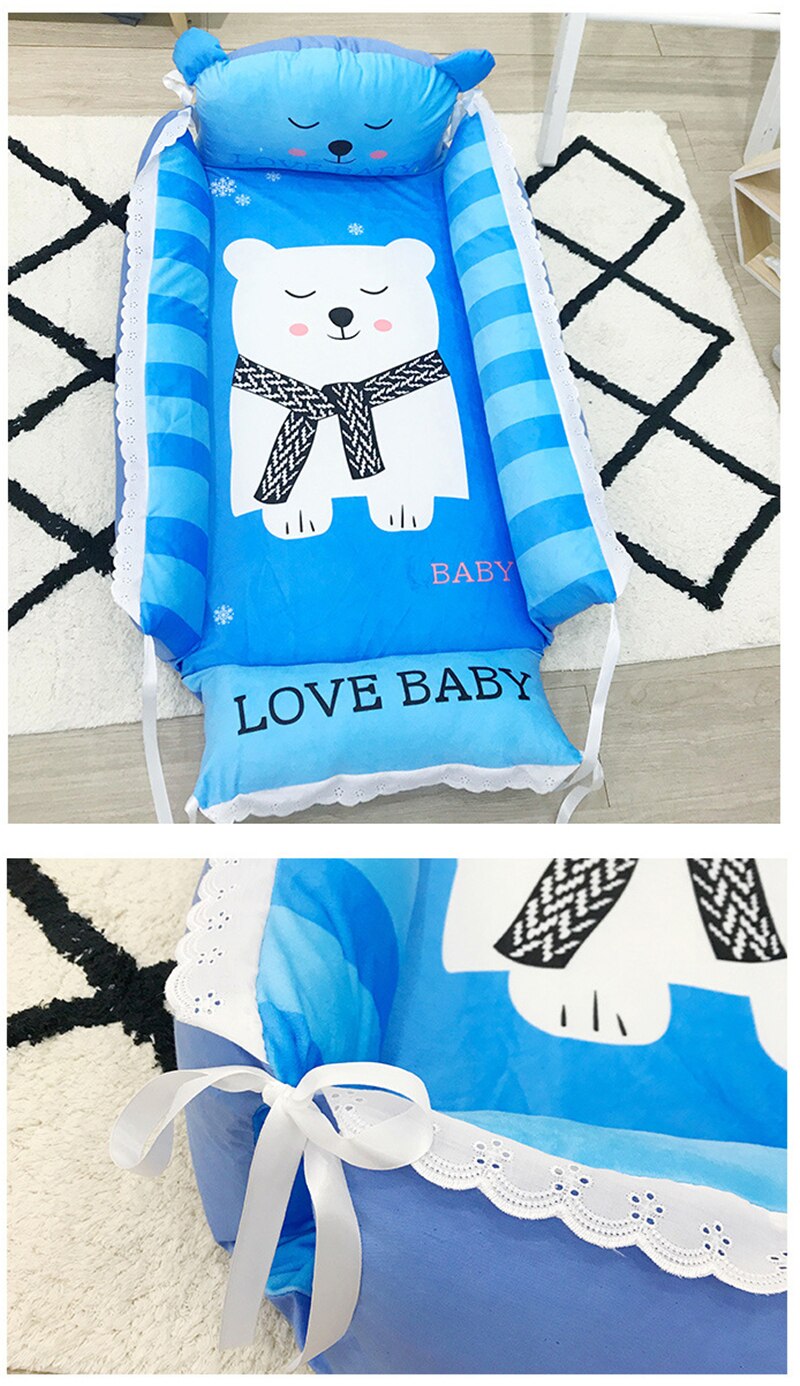 Baby Portable Crib Travel Bed - With Pillow