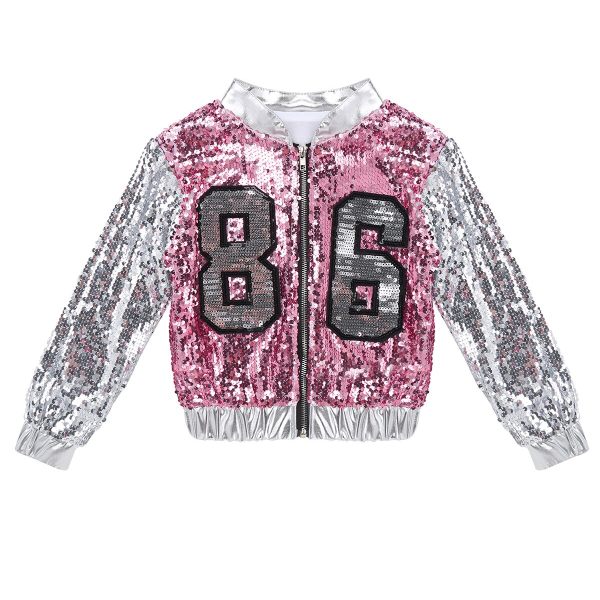 Girls Pink & Silver Sequin Jacket (Age 4-12yrs)