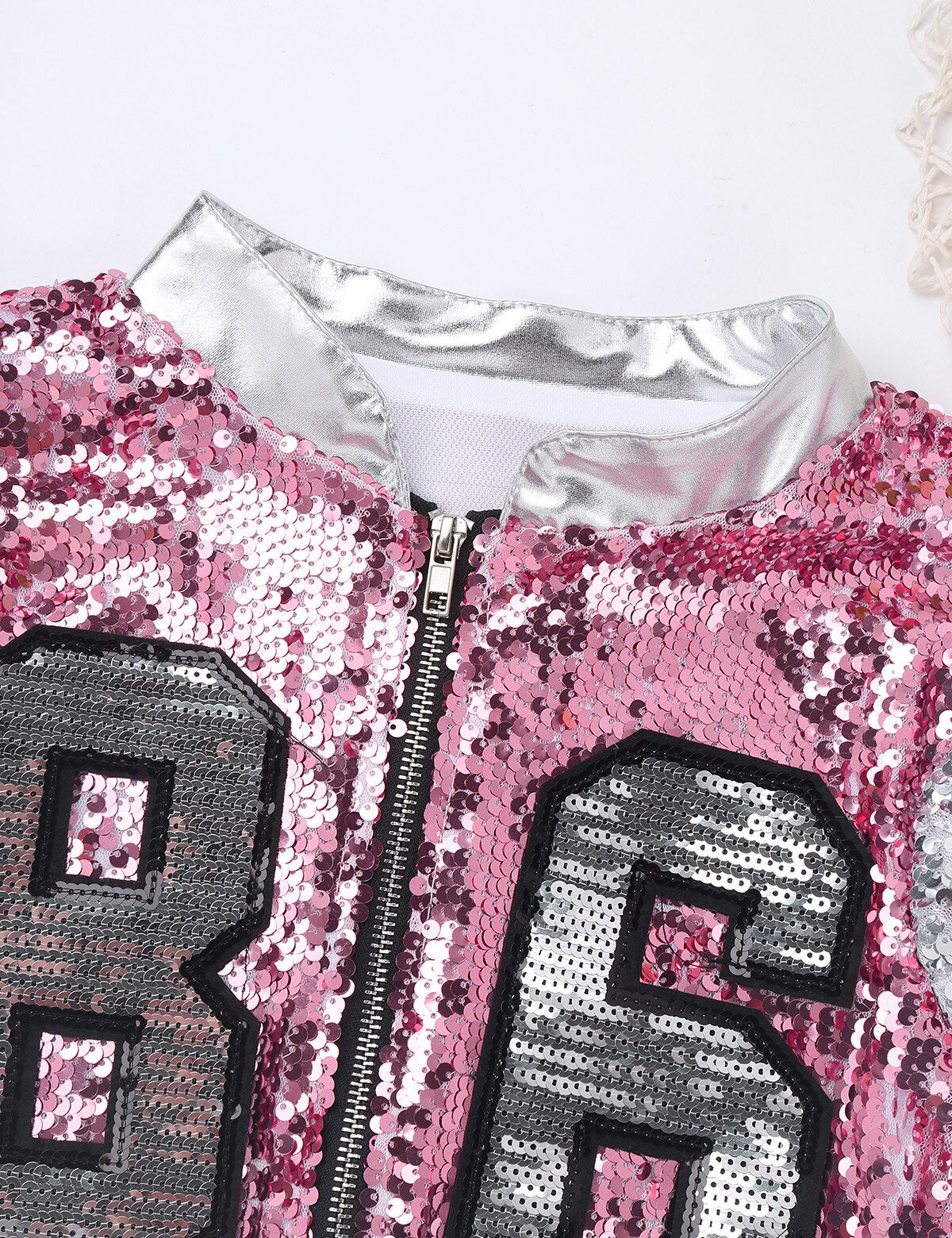 Girls Pink & Silver Sequin Jacket (Age 4-12yrs)