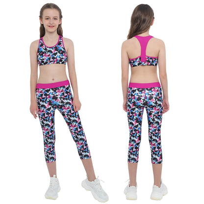 Girls Tank Top & Camoflauge Legging Set (Age 4-14yrs)