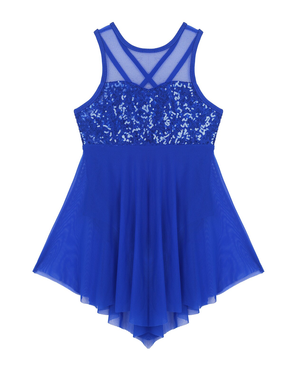 Girls Sequin Leotard Dress (Age 6-14yrs)