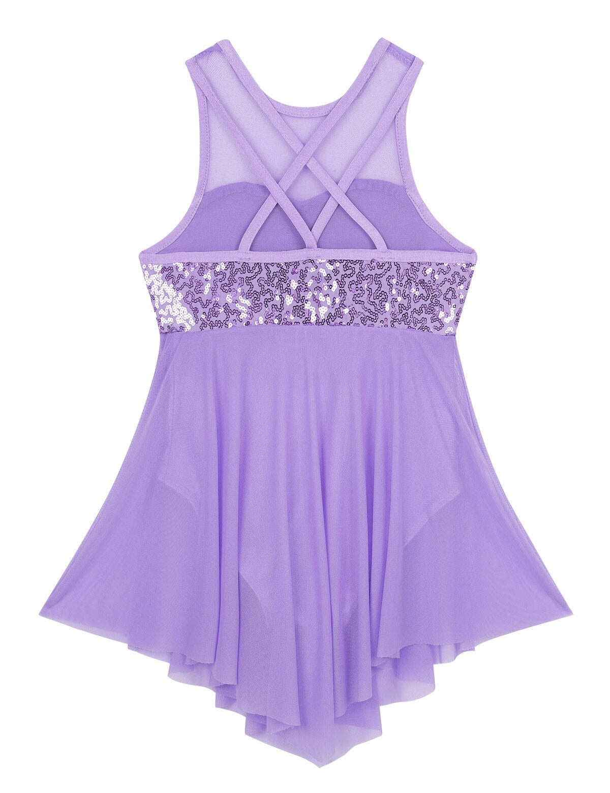 Girls Sequin Leotard Dress (Age 6-14yrs)