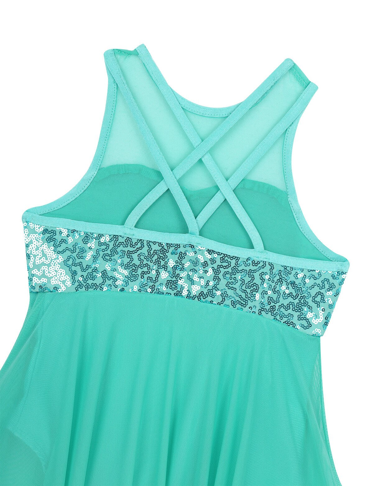 Girls Sequin Leotard Dress (Age 6-14yrs)