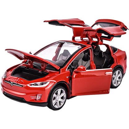 1:32 Tesla MODEL X Alloy Car Model Toy Car Red