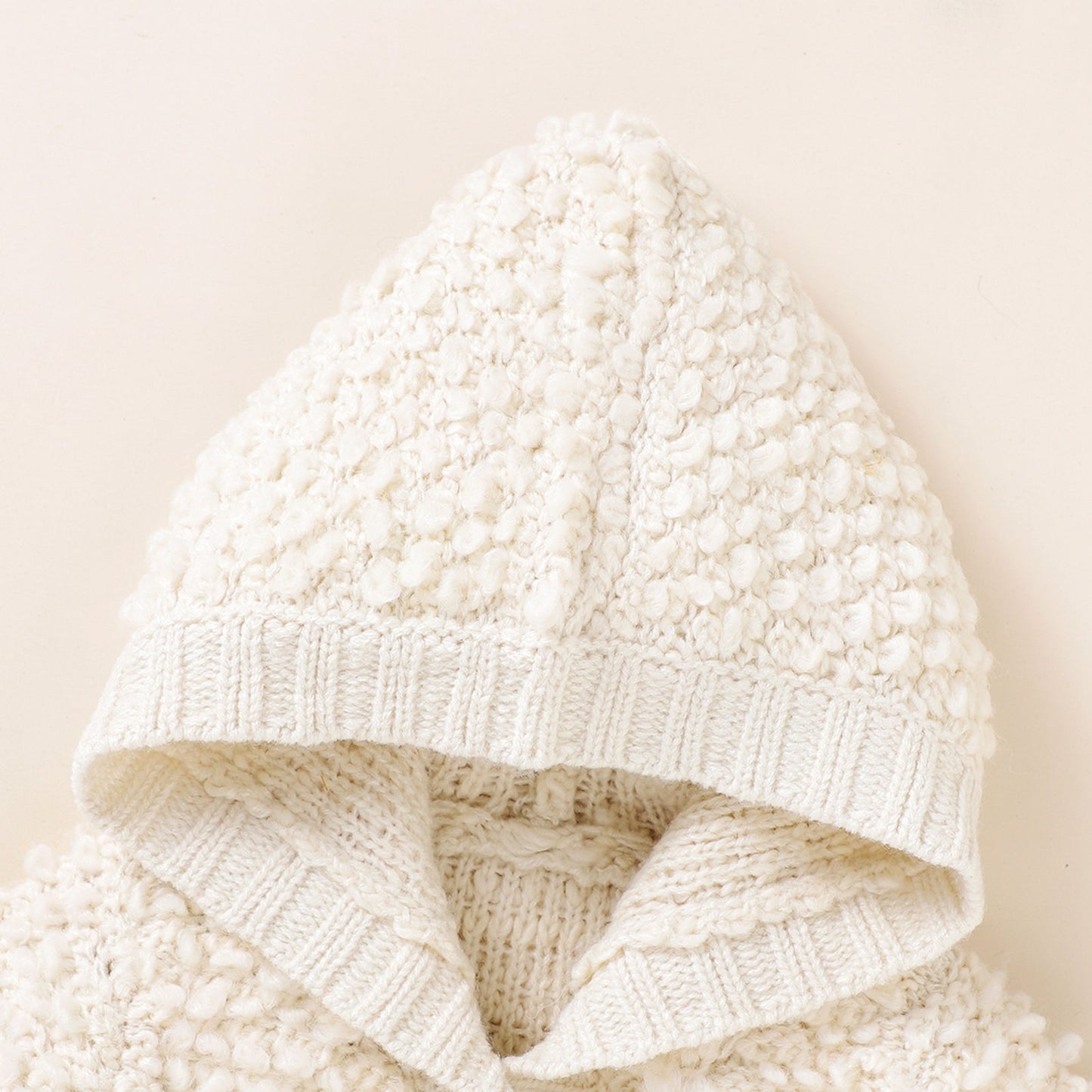 Baby White Hooded Cardigan (Age 3-18M)