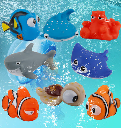 Baby Fish Bath Squirters - 8 Piece