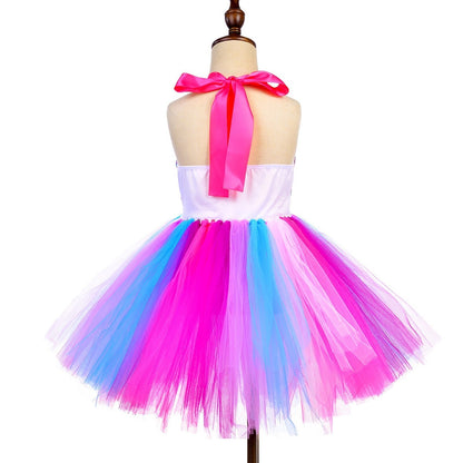 Girls Mermaid Costume Tulle Dress & Headband (Age 12M-8YRS)