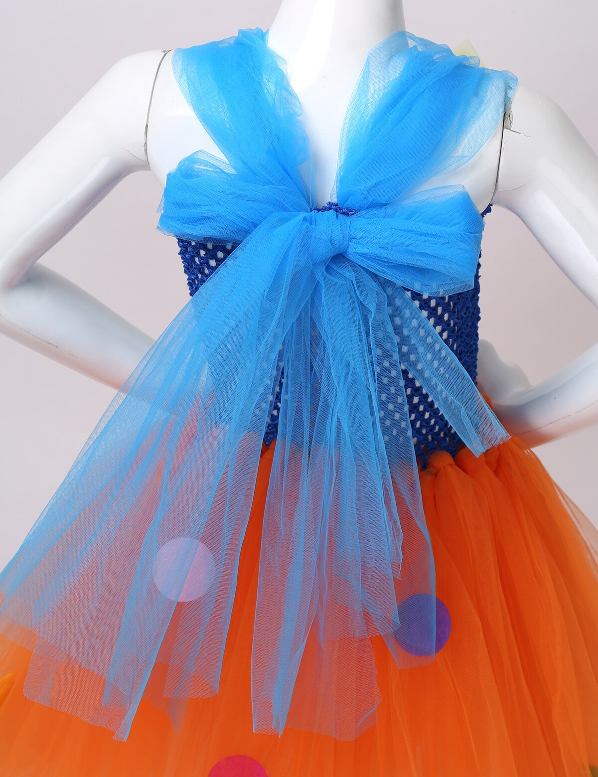 Girls Clown Costume Tulle Dress (Age 24M-12Y)