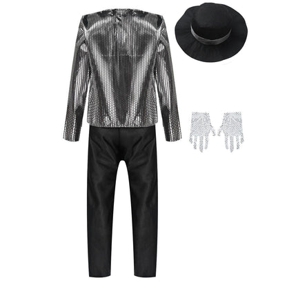 Boys Kids Michael Jackson Costume (Age 3-8YRS)