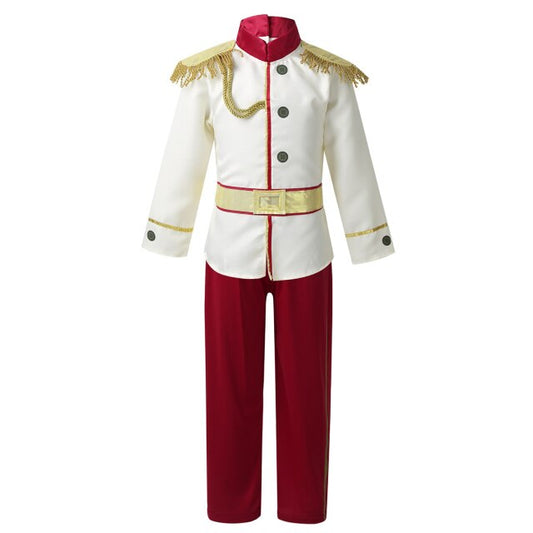 Boys Royal Prince Costume (Age 3-14YRS) Ivory Burgundy