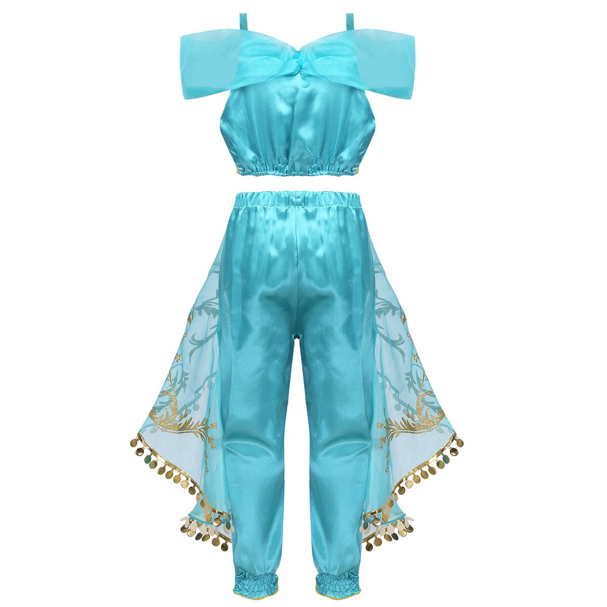 Girls Green Genie Costume (Age 4-10YRS)