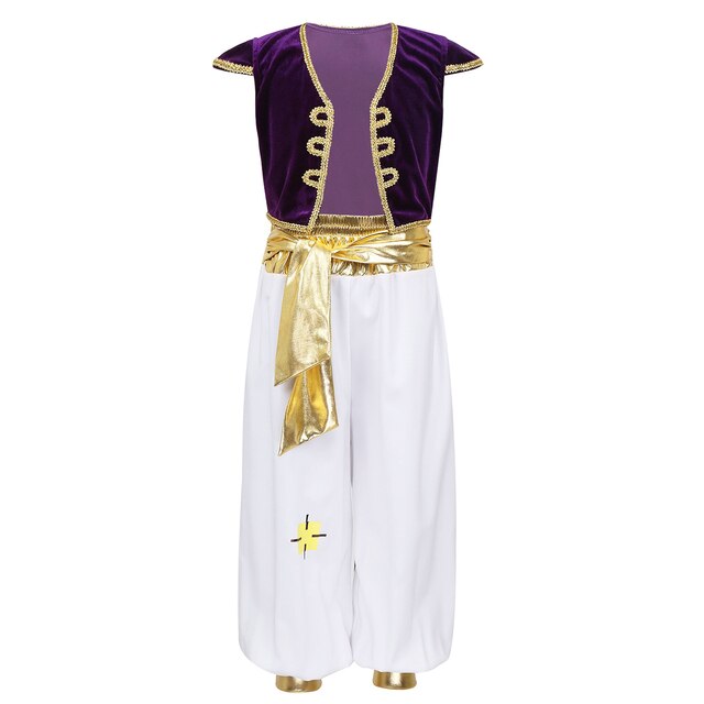 Boys Arabian Prince Costume (Age 4-12YRS) Purple