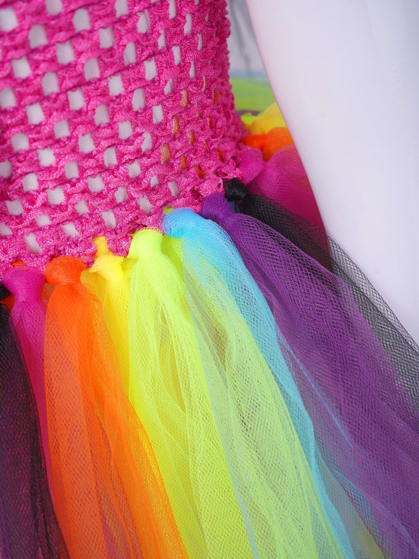 Girls Multicolor Tulle Dress & Headband (Age 24M-10YRS)