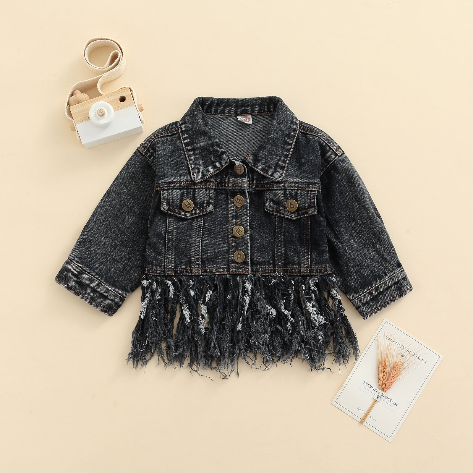 Baby / Toddler ‘Big Sis’ Black Denim Jacket (12M-4YRS)