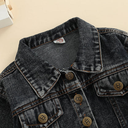 Baby / Toddler ‘Big Sis’ Black Denim Jacket (12M-4YRS)