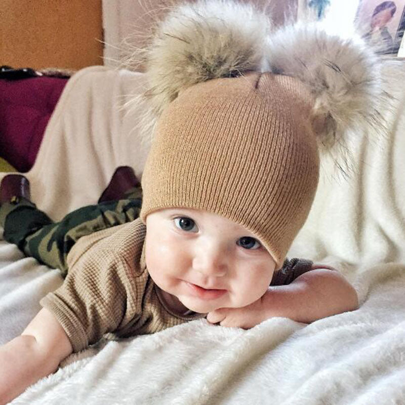 Baby Knitted Pom Pom Hat