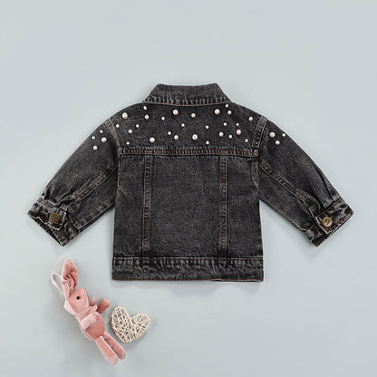 Baby / Toddler Black Pearl Denim Jacket (Age 12M-4YRS)