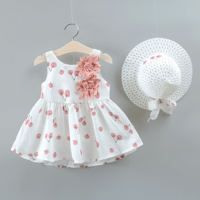 Baby / Toddlers Girls Summer Floral Dress & Hat (Age 12M-3YRS) Multi HZ050608-PK