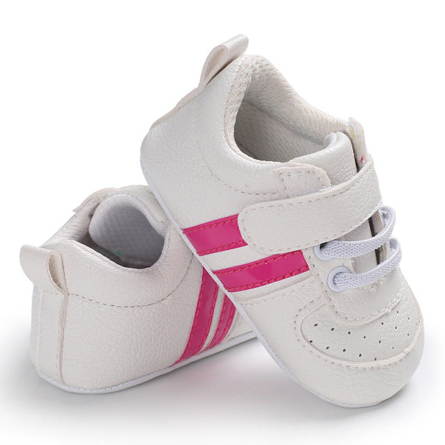 Baby Sneakers First Walkers Shoes White-Pink