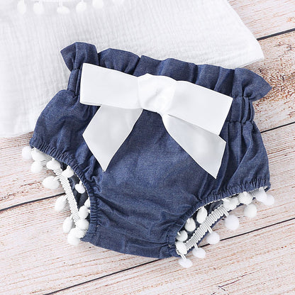 Baby Girls Pom Pom Top & Shorts (Age 6M-3YRS)