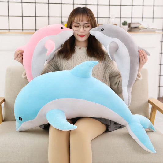 Large Plush Dolphin Pillow Stuffed Toy 30-140cm