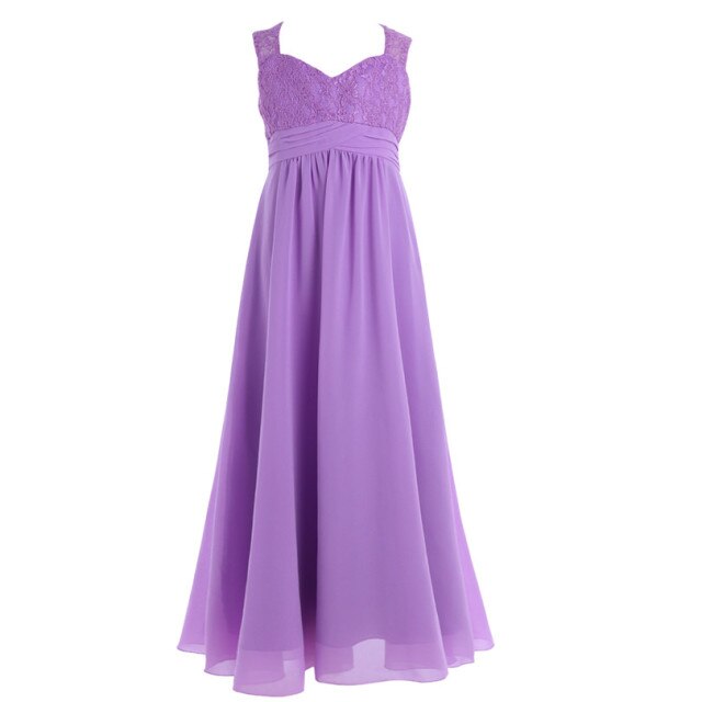 Girls Floaty Formal Maxi Dress (Age 4-14YRS) Lavender