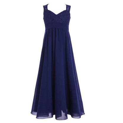 Girls Floaty Formal Maxi Dress (Age 4-14YRS) Navy