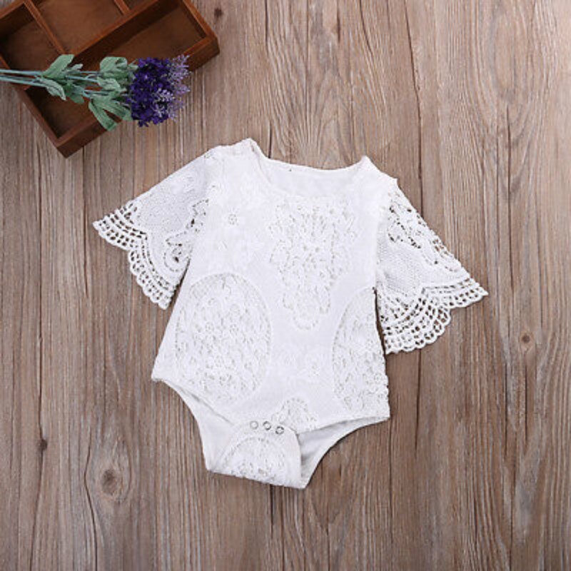 Baby Girls White Lace Bodysuit (Age 3m-3yrs)