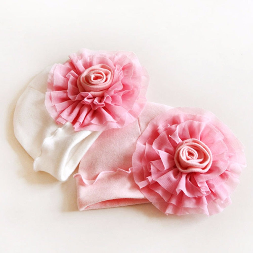 Baby Girls Floral Hat (Age Newborn-12M)